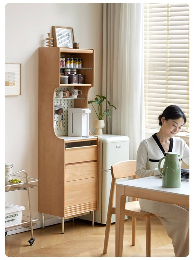 Beech Solid Wood Rock Board Dining Sideboard