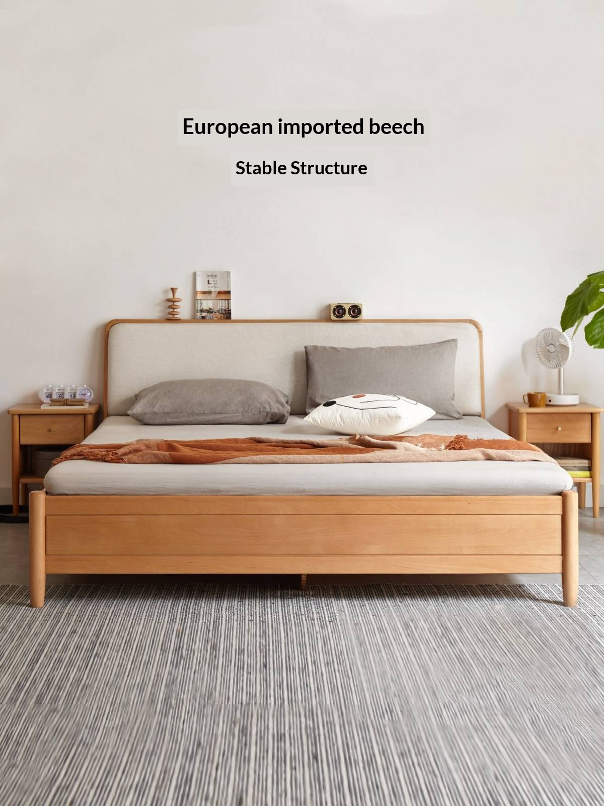 European Beech Solid Wood Multi-Functional Box Bed