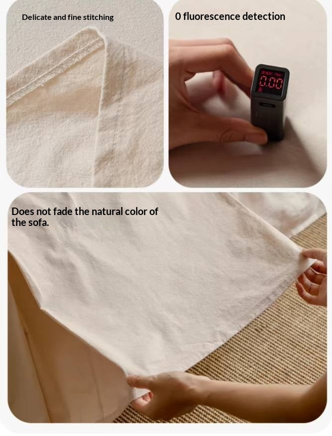 100% Cotton Sofa Cover, All-Season Washable Slipcover, Breathable Dustproof Sofa Protector