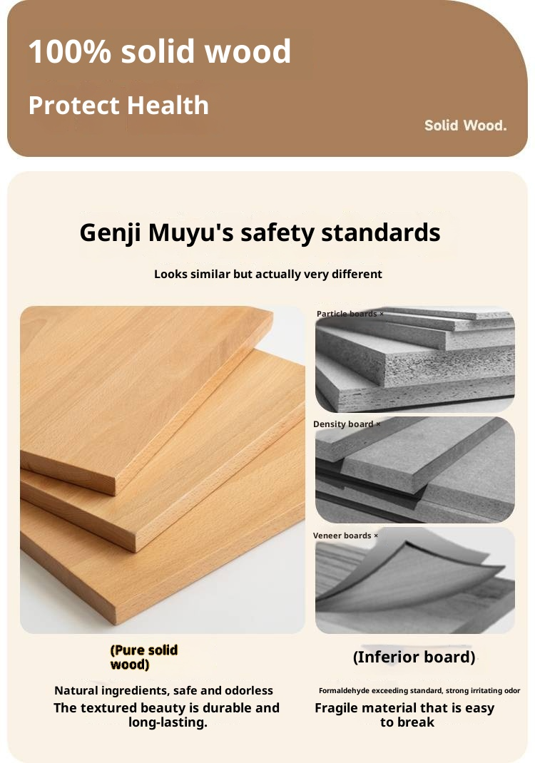 Beech Solid Wood Children's Modern Simple Single Bed