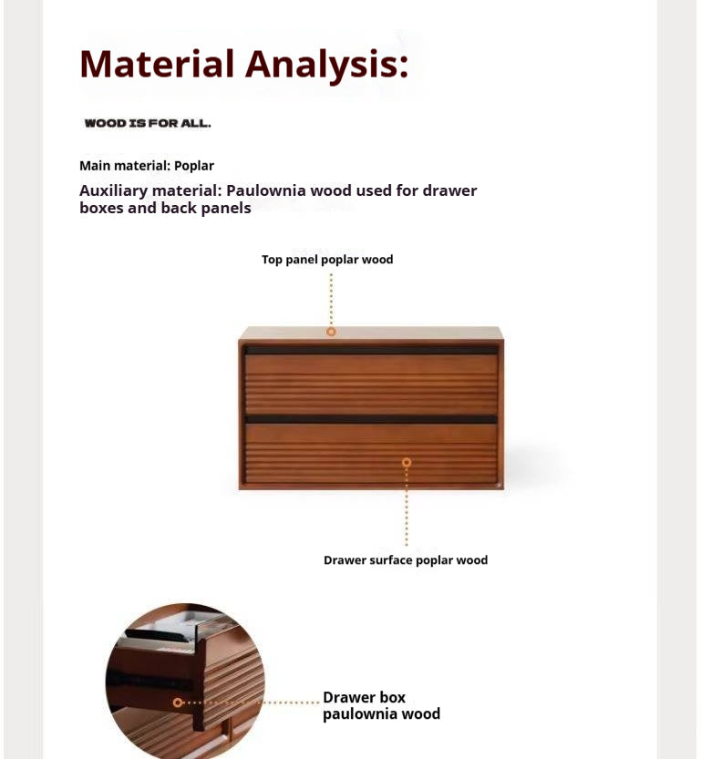 Cherry, Poplar Solid Wood Medieval Floor TV Cabinet.