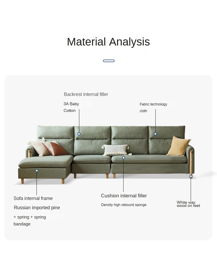 Lux technology green fabriс sofa.