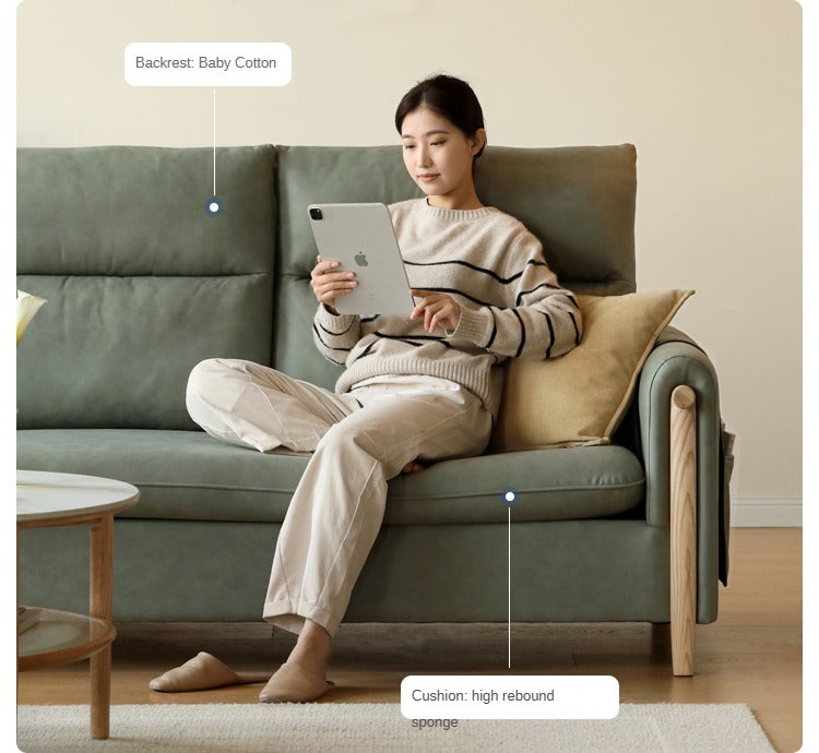 Lux technology green fabriс sofa.