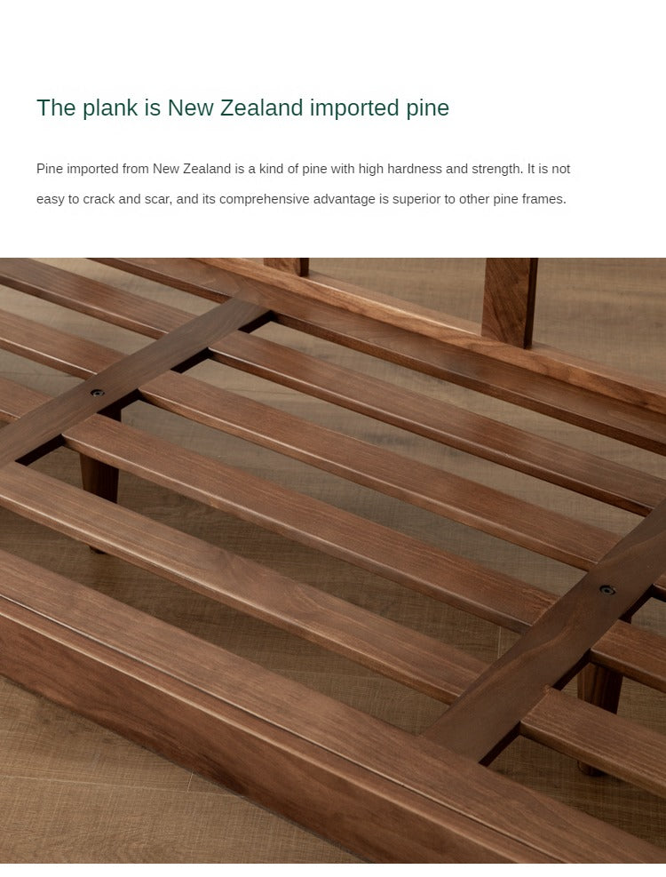 Black Walnut Solid Wood Genuine Leather Luxury Sofa-