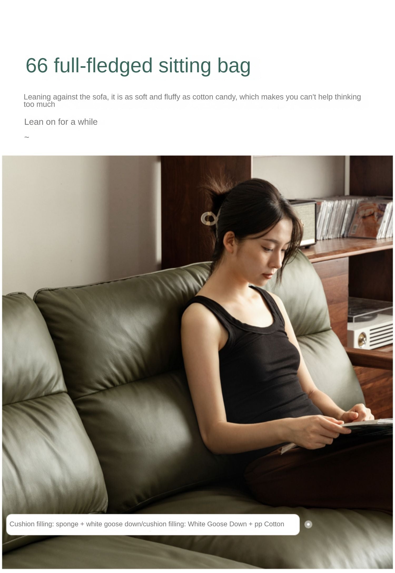 Black Walnut Solid Wood Genuine Leather Luxury Sofa-