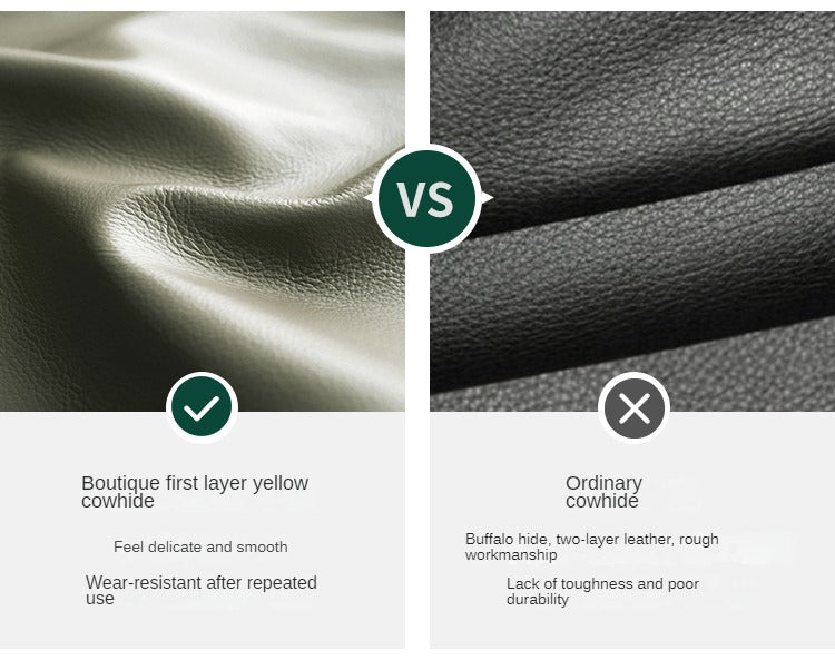 Black Walnut Solid Wood Genuine Leather Luxury Sofa-