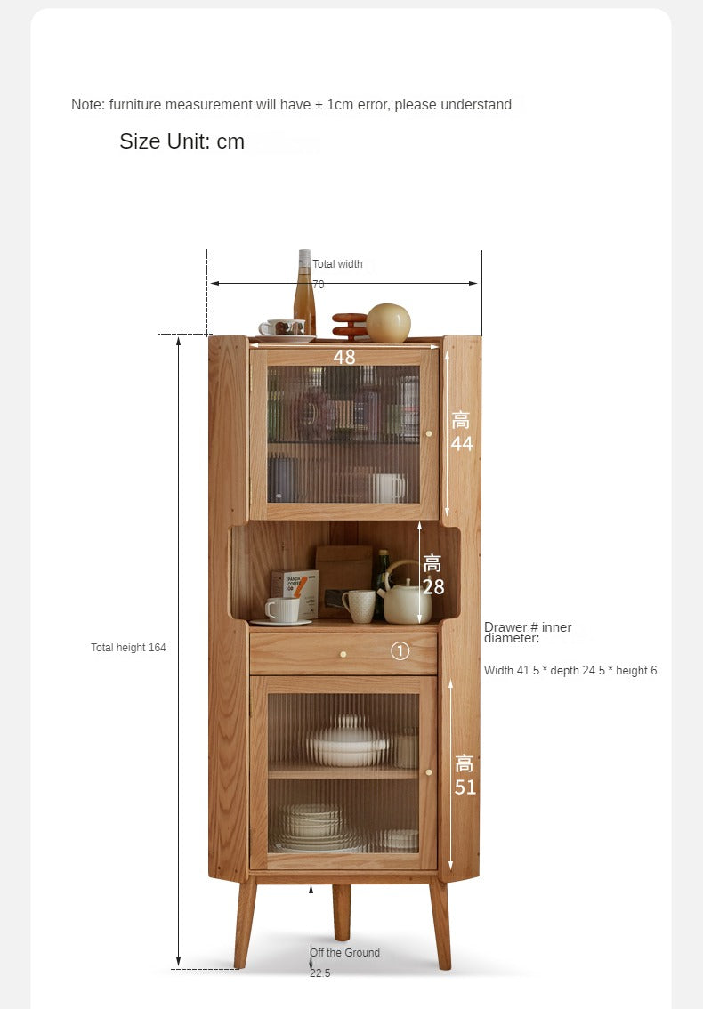 Oak solid wood corner Sideboard modern+