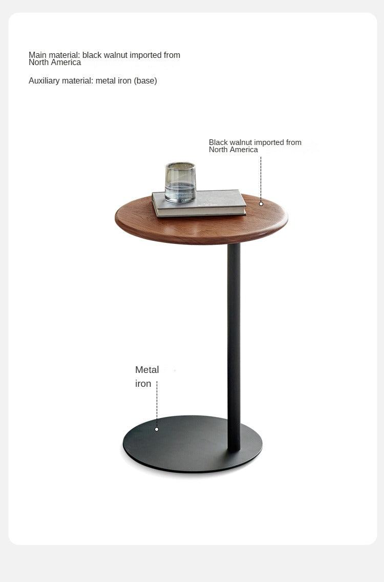 Black Walnut, Oak Solid Wood Side Table Modern