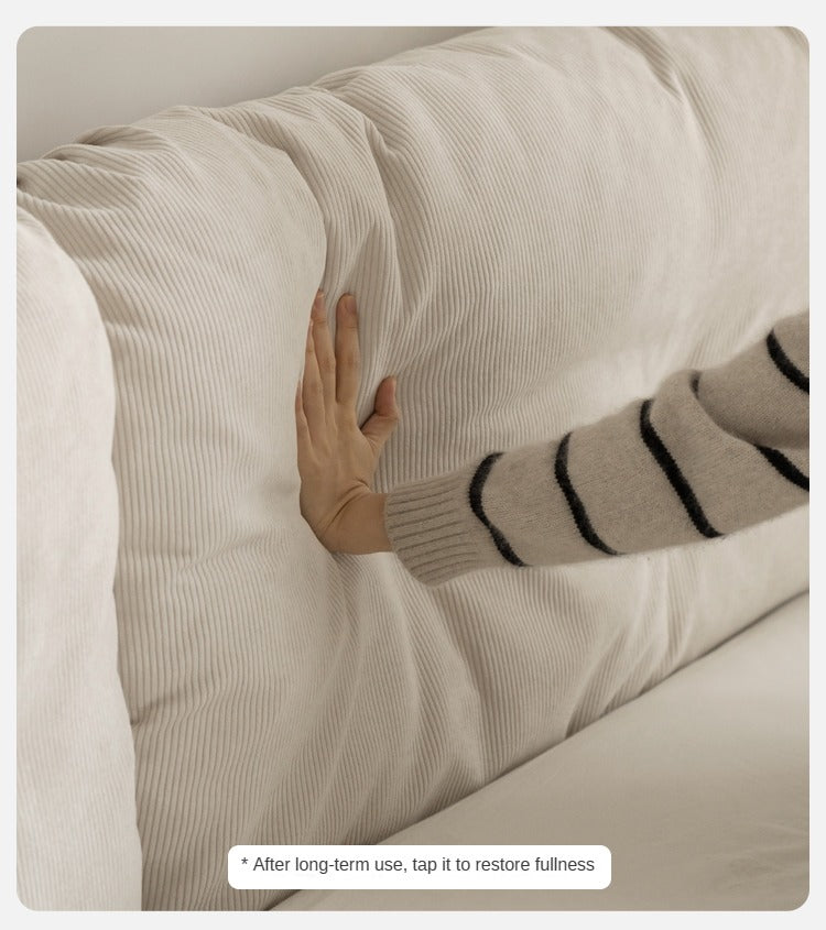 Ash Solid Wood Technology Cloth Floor Bed