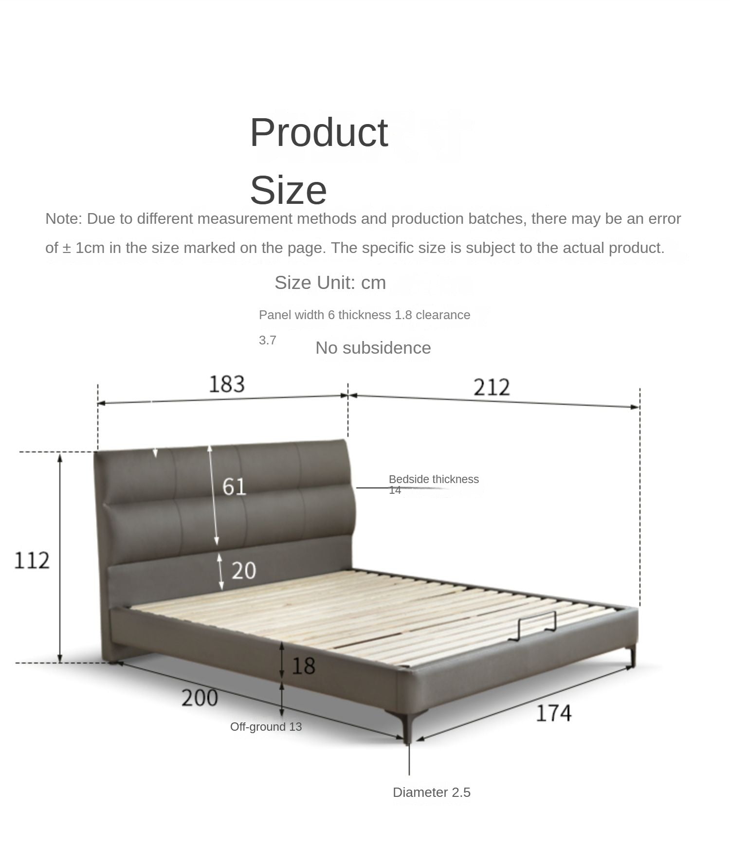 Luxury Genuine Leather Modern Minimalist Bed