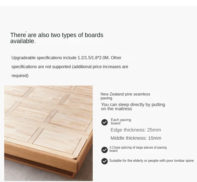 Oak Solid Wood Soft Bed