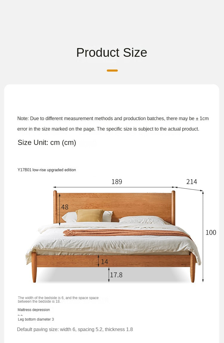 Oak, Black Walnut, Сherry Wood Bed