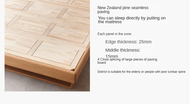 Ash Solid Wood Light Luxury Bed
