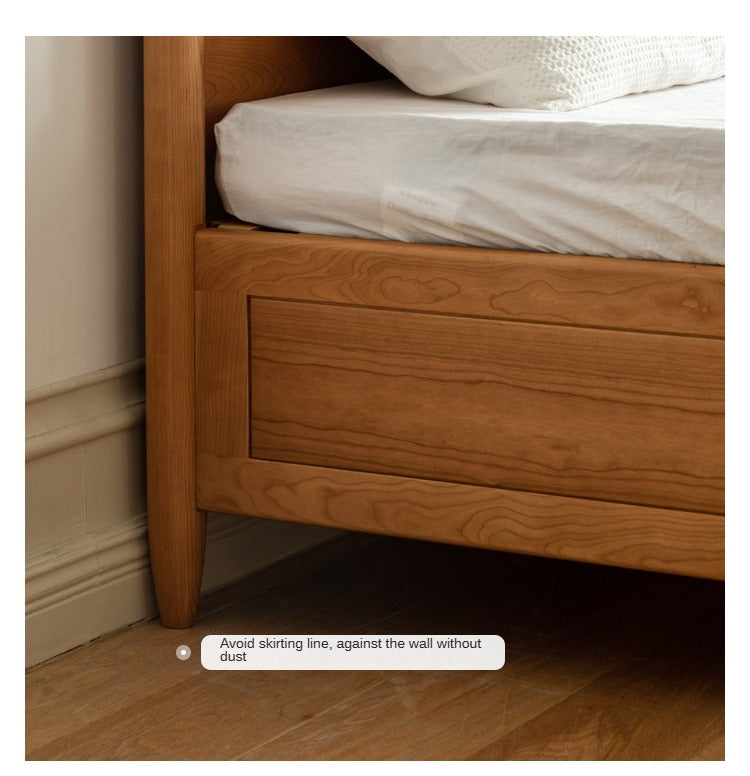 Cherry Wood, Black Walnut Solid Wood Box Bed