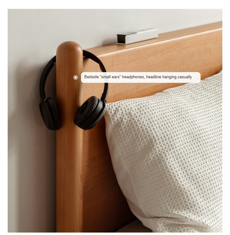 Cherry Wood, Black Walnut Solid Wood Box Bed