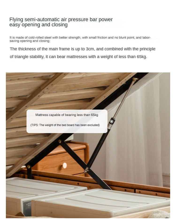 Cherry Wood, Black Walnut Solid Wood Box Bed