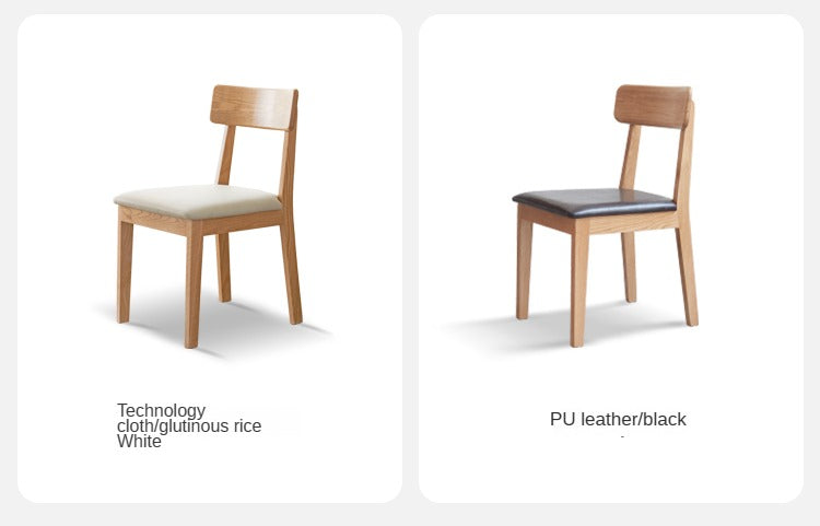 Set 4 pcs Black Walnut, Fang Longyan, Ash, Oak, Solid Rubberwood Dining Chair