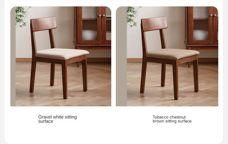 Black Walnut, Ash, Oak, Solid Rubberwood Chair 4 pcs set