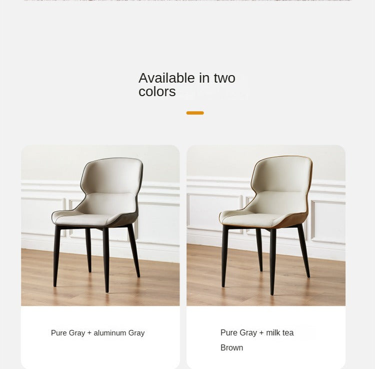 Organic Leather Soft Chair Set of 2
