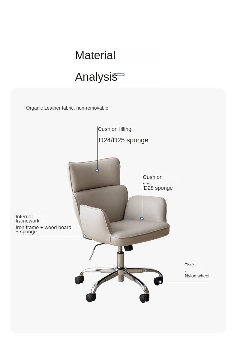 Organic Leather Lift Office Chair