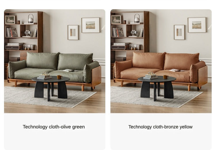 Sofa Cherry wood Leather, Technology cloth +