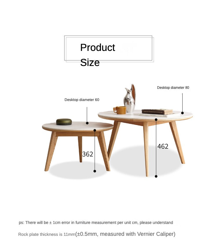 Oak, Black Walnut Solid Wood Coffee Table Slate Top