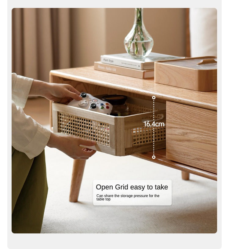 Oак, Solid Rubberwood North American Modern Coffee Table