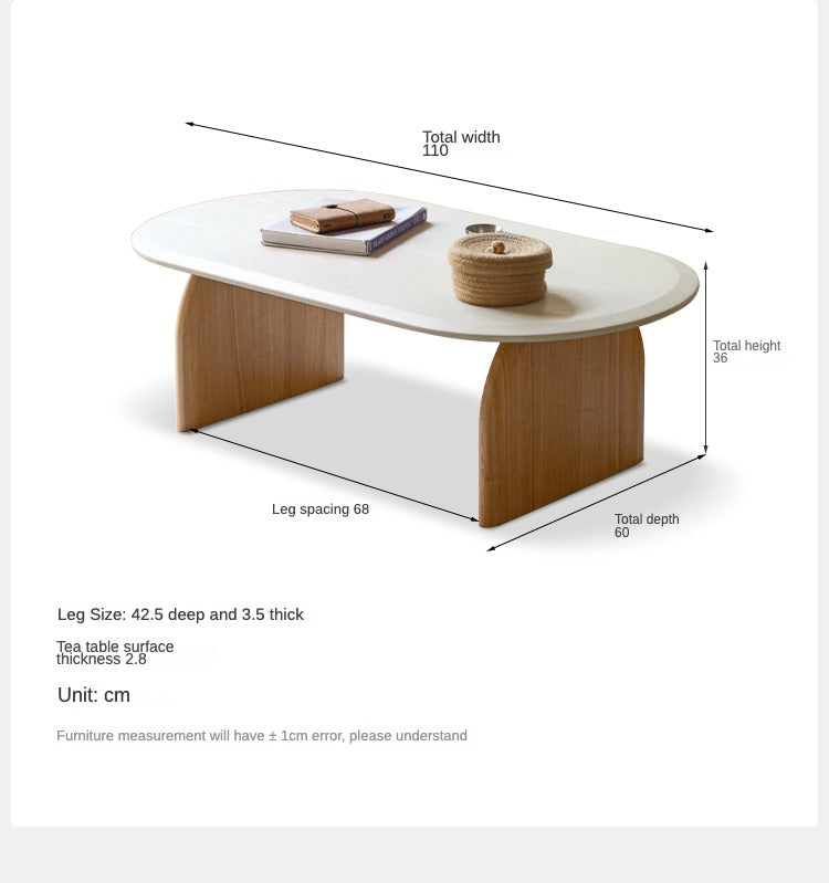 French wind side сoffee table Ash solid wood