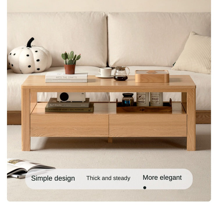 Oak, Ash Solid Wood Luxury Coffee Table