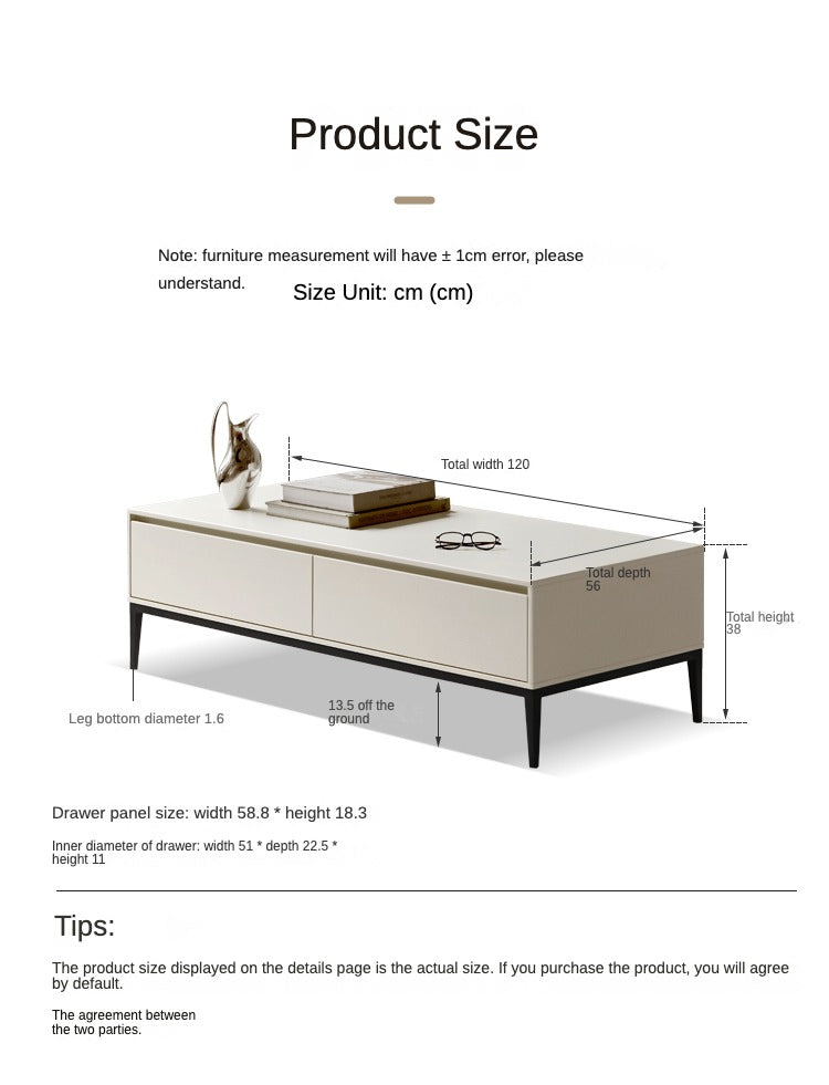 Elegant creamy white сoffee table Ash solid wood