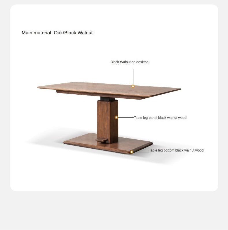 Cherry, Black Walnut, Sandalwood, Oak, Ash Solid Wood Lift Coffee Table