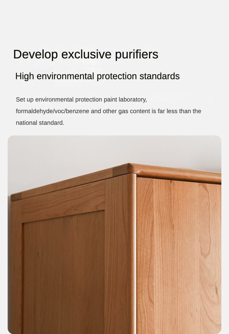 Сherry Solid Wood Exquisite Wardrobe.