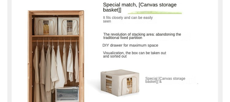 Oak solid wood Wardrobe