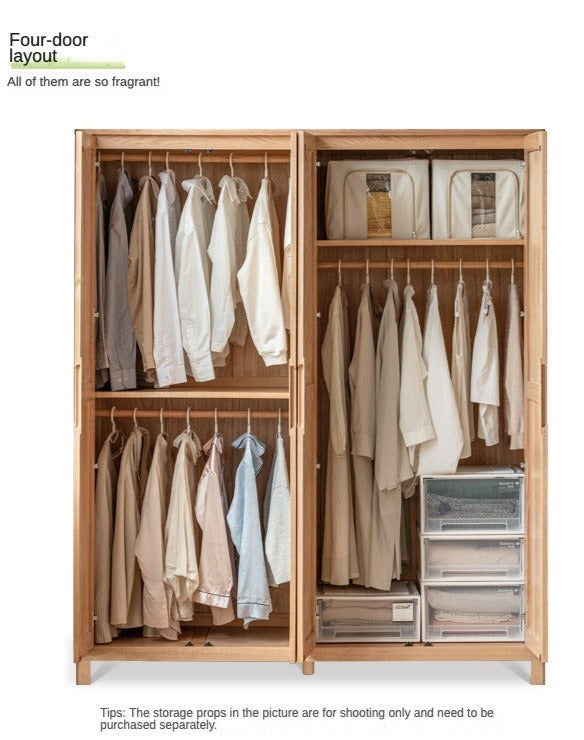 Oak solid wood Wardrobe