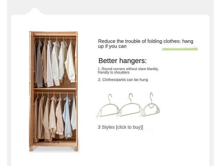 Oak solid wood Wardrobe