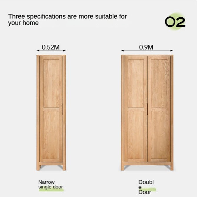 Oak solid wood Wardrobe