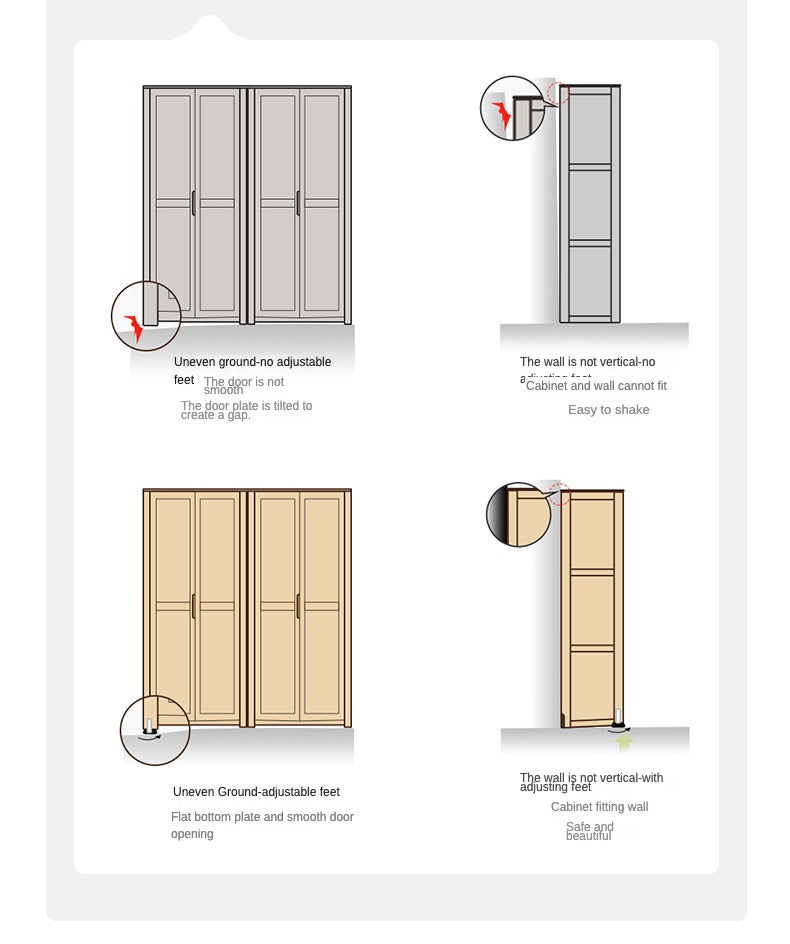 Oak, Ash Solid Wood Scandinavian Wardrobe.