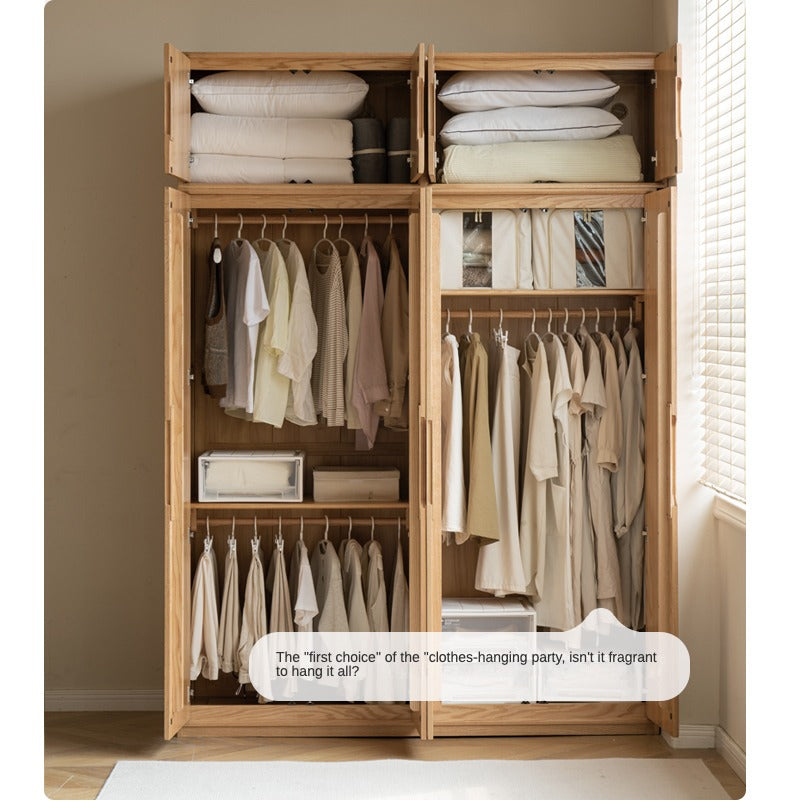 Oak, Ash Solid Wood Wardrobe.