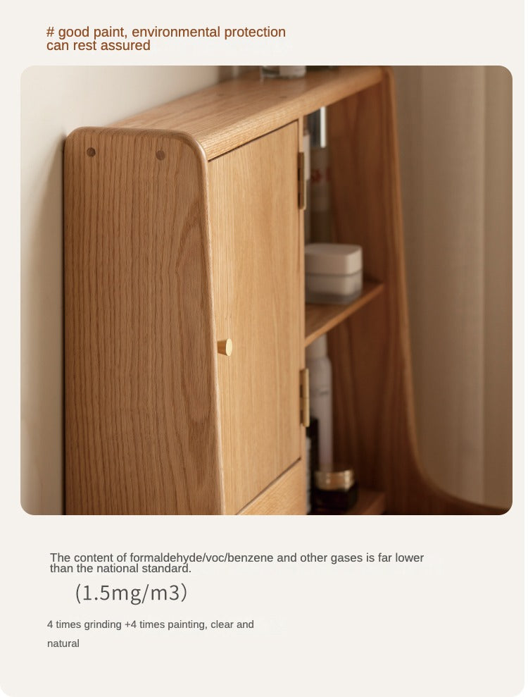 Oak Solid Wood, Solid Rubberwood Dressing Table, Makeup Table.