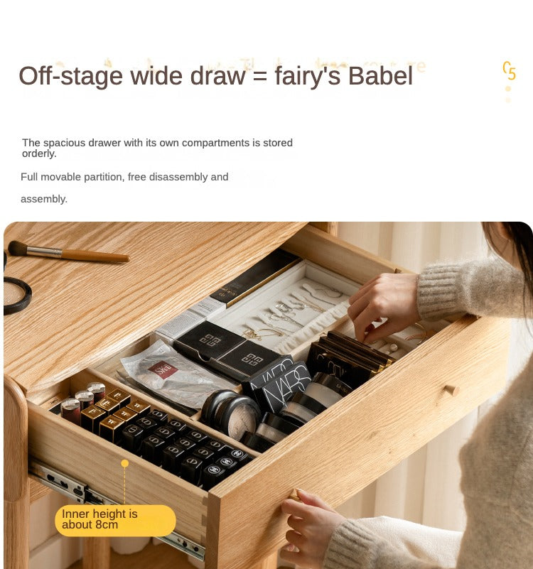 Oak Solid Wood, Solid Rubberwood Vanity Table, Makeup Table.