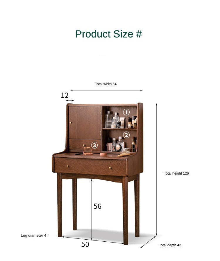 Oak Solid Wood Nordic Dressing Table.
