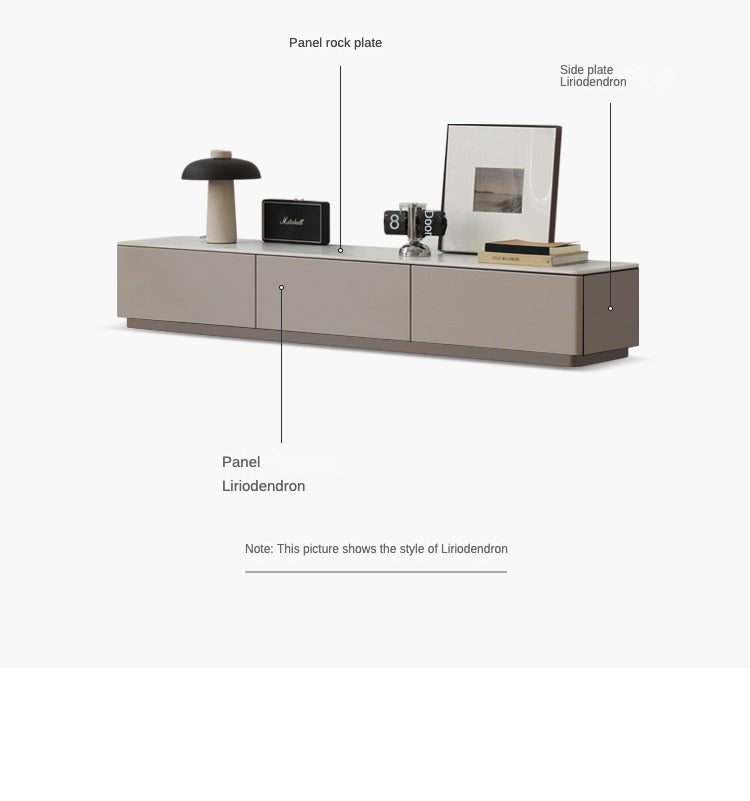 Poplar Solid Wood Rock Slab TV Stand.