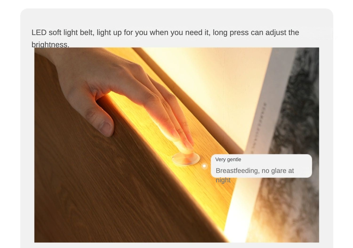 Oak Solid Wood with LED Light Bed