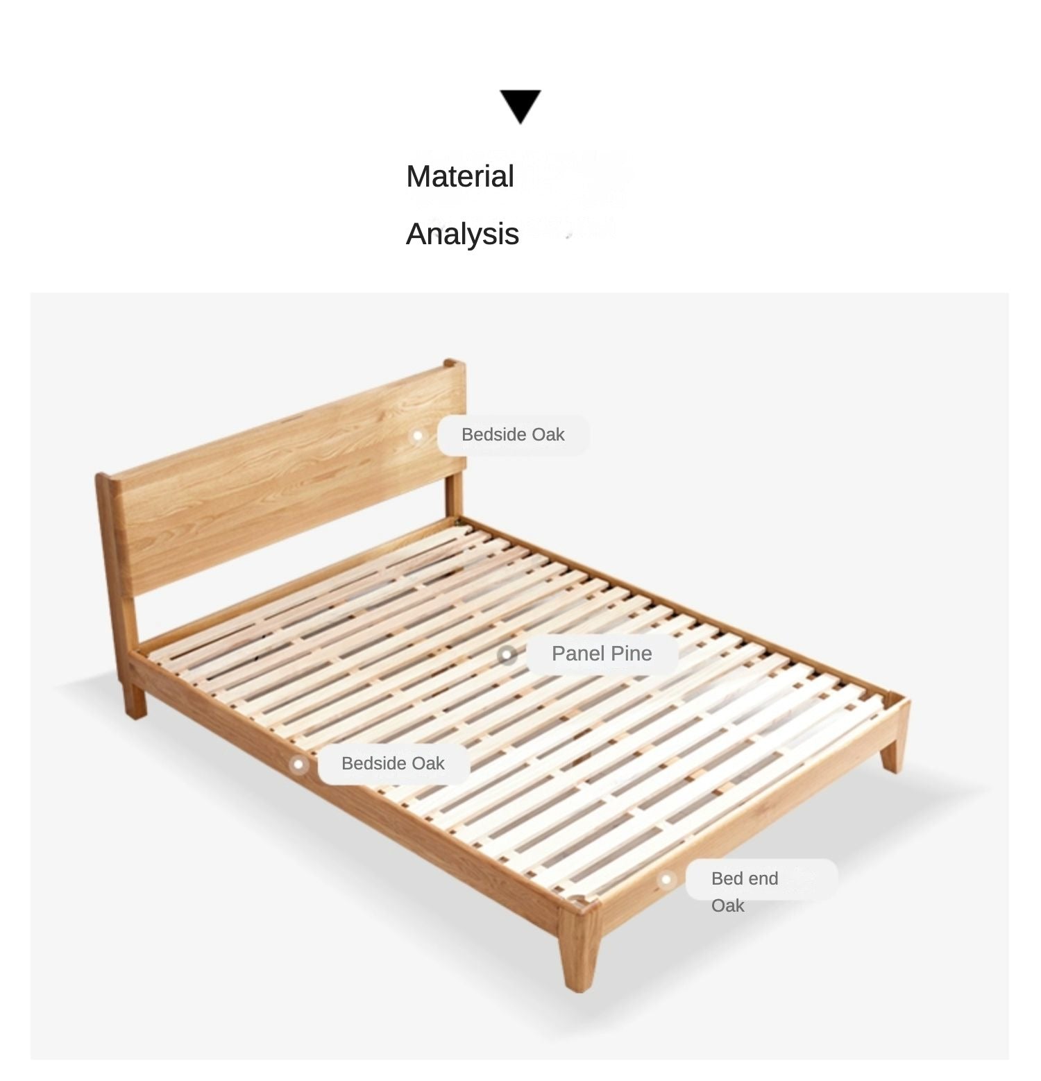 Oak Solid Wood with LED Light Bed