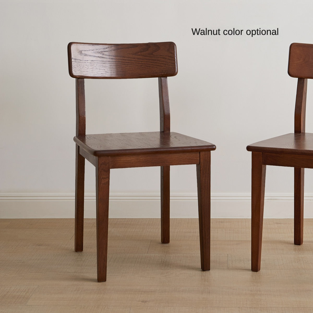 Solid Rubberwood, Ash, Oak, Black Walnut Solid Wood Dining chair Set of 4