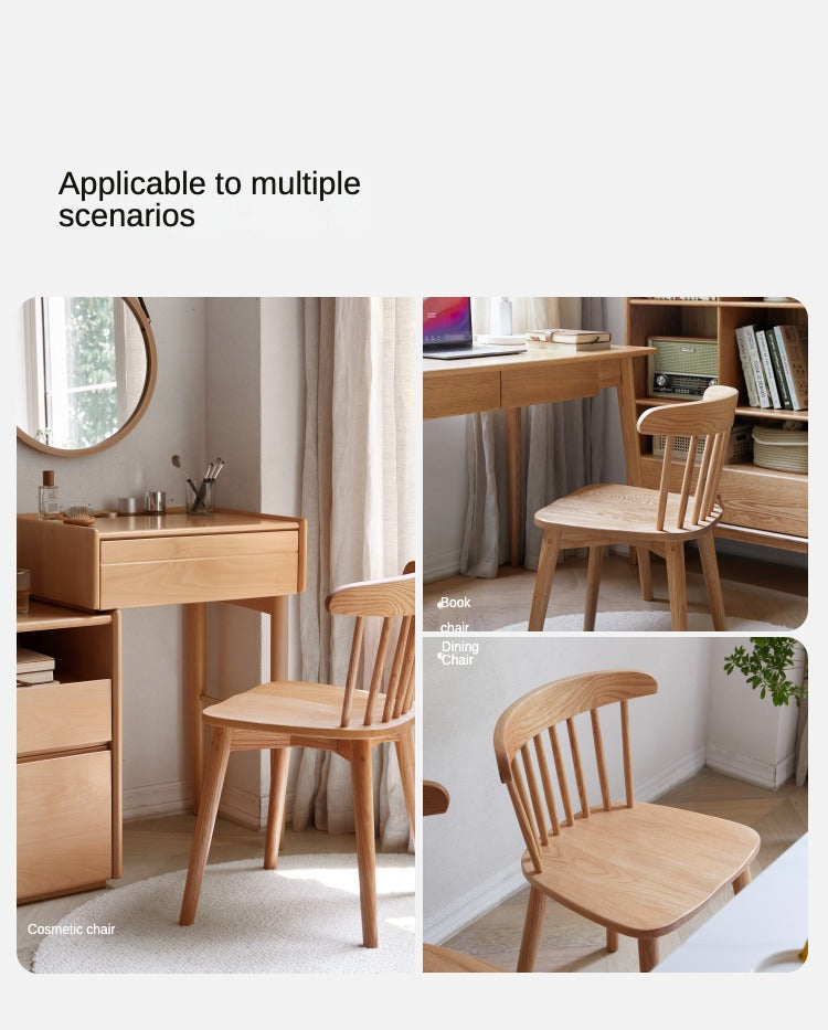 Oak, Cherry wood, Black Walnut Solid Wood 4 pcs set-Windsor Chair