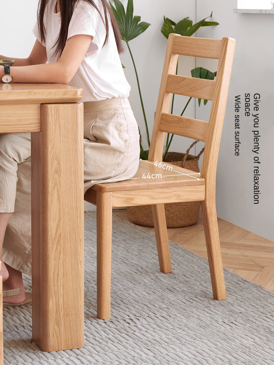 2 pcs set-Dining Chair Oak solid wood-