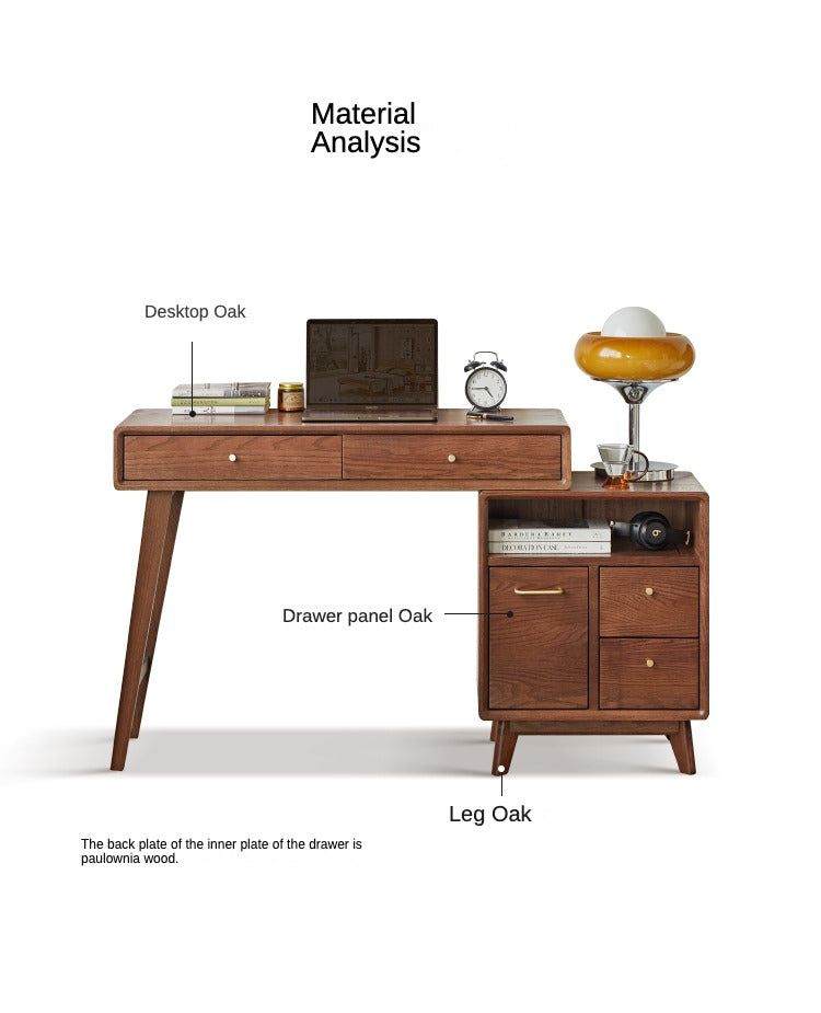 Oak Solid Wood Telescopic Vanity Table.