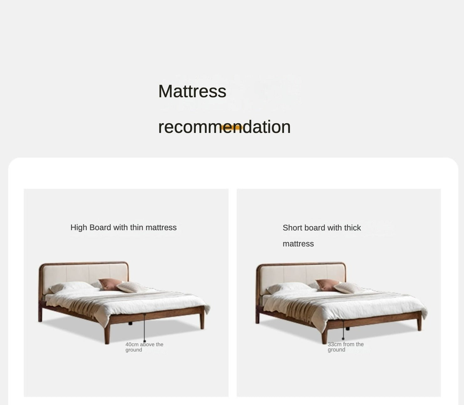 Black Walnut,Cherry Wood Cowhide Leather,Technical Cloth Bed