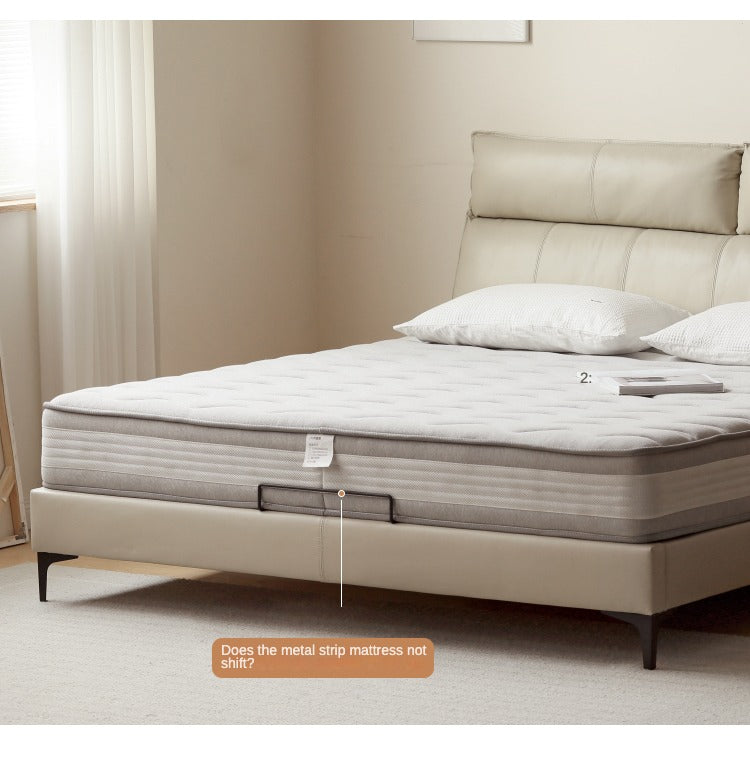 Cow Leather Bed ,Technology Cloth Wood Bed